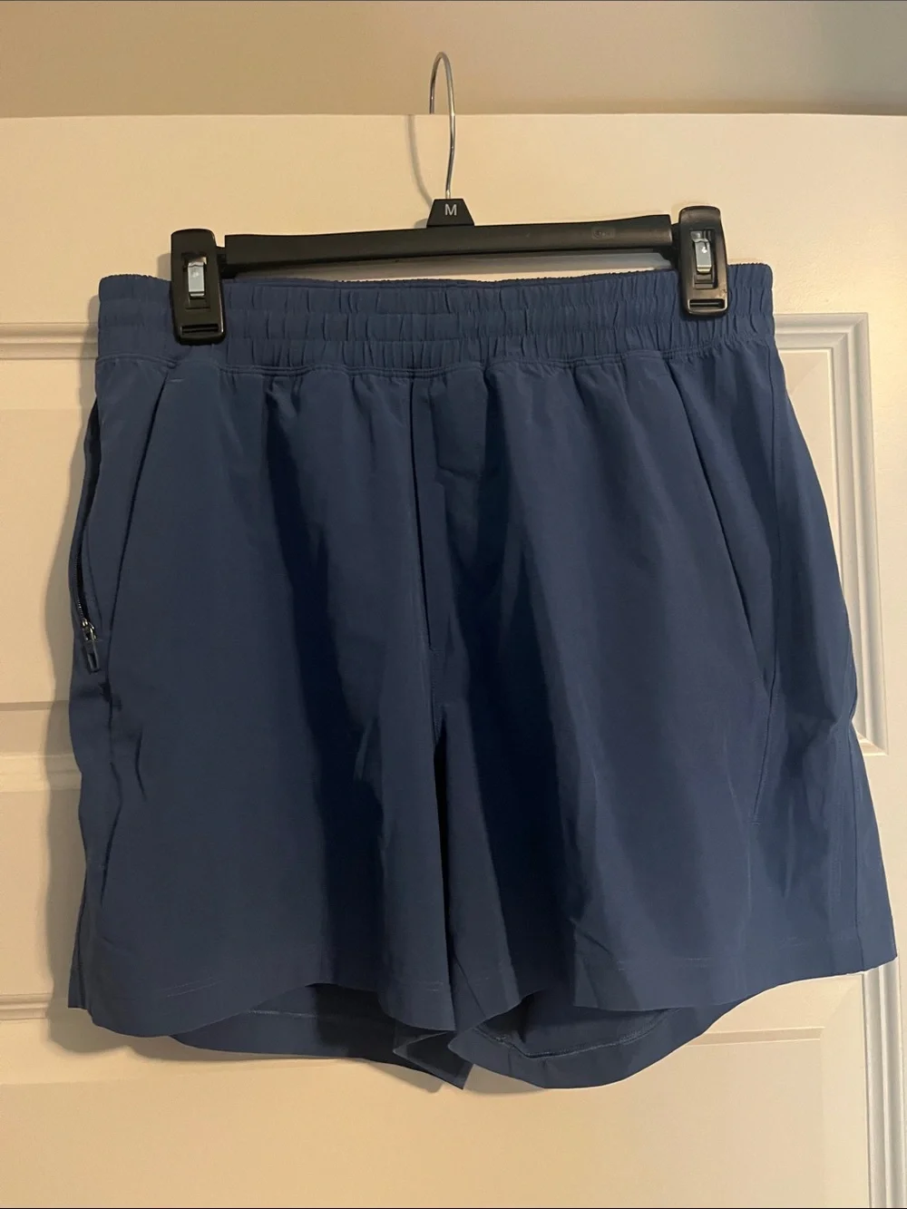 Lululemon mens 5” Unlined linerless Pace breaker Blue Shorts pockets athletic - Picture 1 of 5